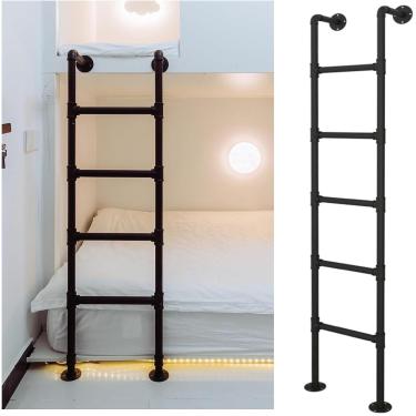Imagem de Escada Montada Na Parede Para Loft Doméstico, Escada De Saída De Poço De Janela De Porão De Tamanho Personalizável, Escada De Escalada De Incêndio De, One Color, 5.8FT/1.77M/69.6IN