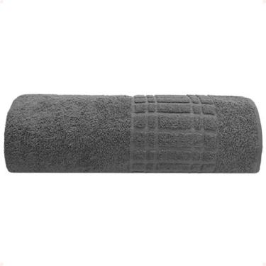 Imagem de Toalha de Banho Loft 70 x 130 Camesa Para Hotel Pousada Hostel, Chumbo