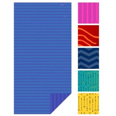 Imagem de Aquaiss Toalha de praia de microfibra reversível e envoltório Sarongue – Secagem rápida, sem areia, toalha de viagem leve – Fecho com botão – 162,6 cm x 83,8 cm – Serve para tamanhos femininos P a 4X