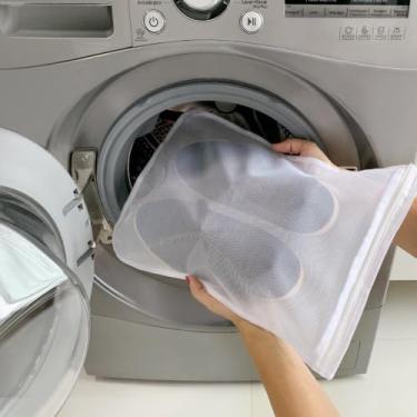 Imagem de Saco de Lavagem para Roupas Delicadas, 29x35cm, com Zíper, Proteção para Lingerie e Tênis