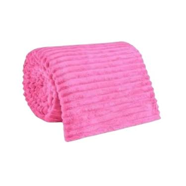 Imagem de Manta Casal Canelada Aveludada Soft 2,00x1,80 Microfibra Antialérgica Poliéster Toque Macio Lavável Diversas Cores