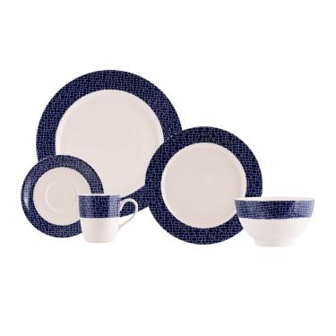 Imagem de Jogo De Jantar 40 Peças Mosaico Porcelana Real By Schmidt