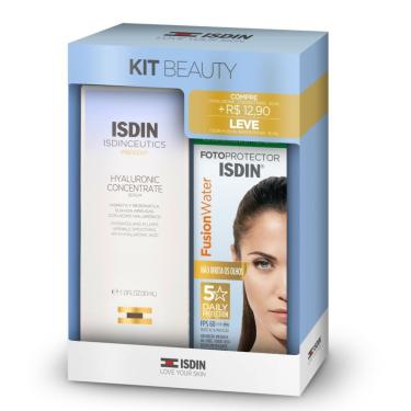 Imagem de Kit Isdin Sérum Hyaluronic Concentrate 30ml + Protetor Solar Fusion Water FPS60 30ml