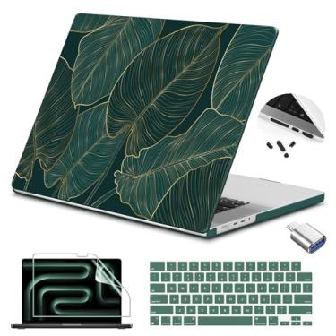 Imagem de Teryeefi Capa padrão para MacBook Pro 35.6 cm 2025-2021 M4 M3 M2 M1 Pro/Max, compatível com o modelo A3401 A3112 A2992 A2918 A2779 A2442 Capa rígida protetora + capa de teclado + protetor de tela