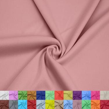 Imagem de Texco Inc Forro interloque 100% poliéster de 152 cm de largura – Tecido de malha leve da The Yard para vestuário, roupas, projetos escolares, decorações de festa, cortinas, artesanato e DIY, pêssego