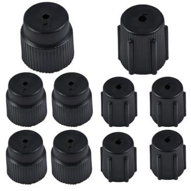 Imagem de 10 peças de tampas de válvula de ar condicionado, tampas de baixa pressão de 13 mm, tampas de alta pressão de 16 mm, tampa de porta de vedação, acessórios universais para a maioria dos carros