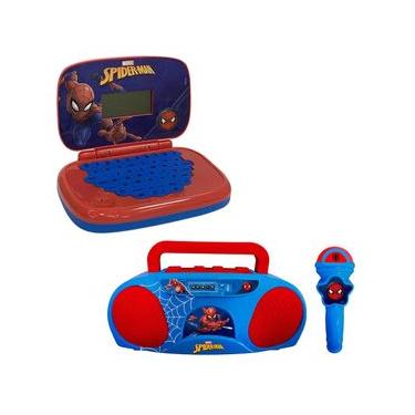 Imagem de Kit Homem-Aranha - Laptop Infantil Bilíngue + Boombox Karaoke