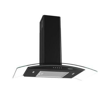 Imagem de Coifa de Parede Fogatti 80cm Vidro Curvo Clean, 3 Velocidades, Led, e Função Exaustor ou Depurador