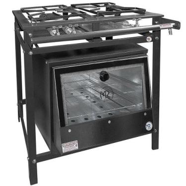Imagem de Fogão 2 Bocas 1 Dupla Baixa Pressão MR Fogões com Forno e Grelhas de A