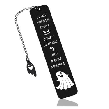 Imagem de Wicked Bookmark Boo Basket Stuffers para mulheres, romance, sombrio, presentes de Halloween para mulheres e homens, amantes de livros, presentes góticos de terror para amantes de livros, marcadores de