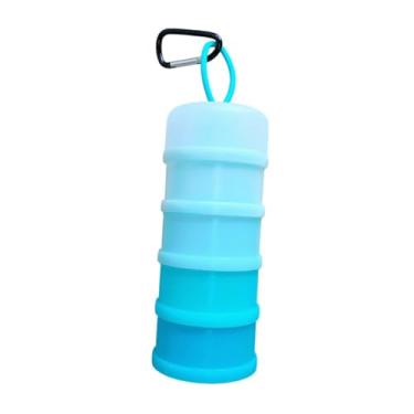 Imagem de AFXGUSD 4 Unidades de Armazenamento de Proteína Empilháveis para Uso em Academia E Escritório, Azul, Tamanho real