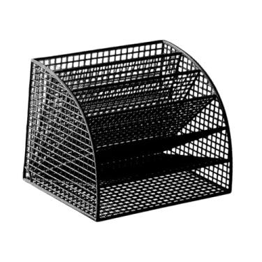 Imagem de Llazsybz Organizador de Documentos em Formato de Leque, Prateleira Que Economiza Espaço, Suporte de Mesa, Acessórios Modernos para Escritório, Decoração de Gra, Black and S, Tamanho real