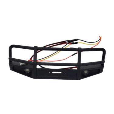 Imagem de MERIGLARE Barra de proteção frontal com peças de reposição LED, simulação de substituição leve e resistente para crawler RC 1/18 Fcx18 LC80, Style a
