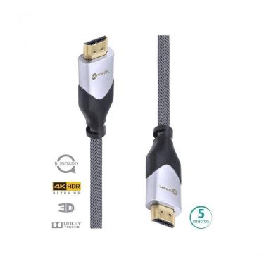 Imagem de Cabo Hdmi 2.0 4k Ultra Hd 3d Conexão Ethernet Blindado Em Nylon 5 Metros - H20b-5