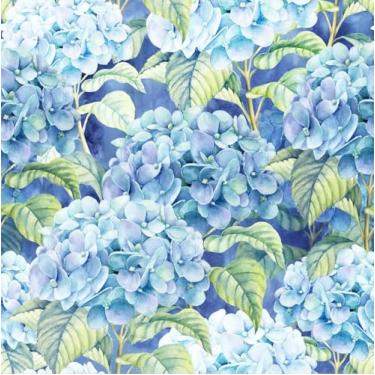 Imagem de Guardanapos florais azuis guardanapos de papel de coquetel azul HYDRANGEA 40 peças, guardanapos florais, guardanapos de hortênsia, guardanapos florais hortensia, guardanapos de papel de decoupage