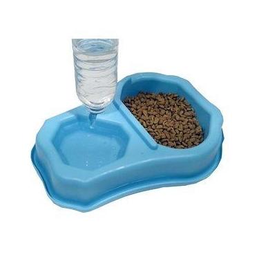 Imagem de Comedouro pet  duplo ração e água  - TF Injetados, Azul