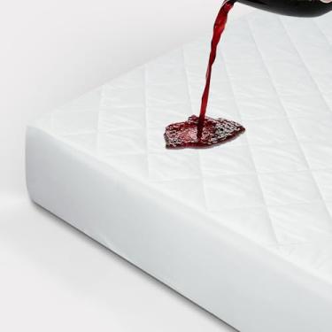 Imagem de Protetor de colchão Queen Size – Capa de colchão impermeável com bolsos profundos – Elástico em toda a volta, ajuste antiderrapante para colchões de até 45 cm de profundidade – macio, sem ruído