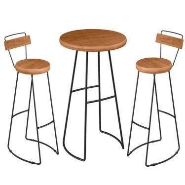 Imagem de Conjunto Mesa Bistrô Com 2 Banquetas Aérea Gourmet York