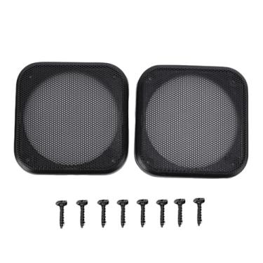 Imagem de Zyyini 2 Grades 4,29'' Alto-Falante Universais, Capa Protetora de Grade Decorativa de Malha Protetor de Grade de Alto-Falante com 8 Parafusos Capa Protetora de Subwoofer de Carro para