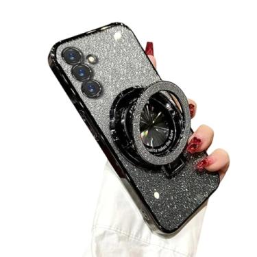 Imagem de Capa com suporte de anel brilhante para Samsung Galaxy S24 S25 Ultra S23 S22 Plus S21 S20 Fe A54 A55 A34 A14 A52 A15 (para Samsung A35 5G/BlackSF)