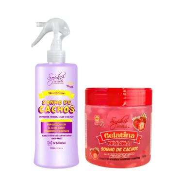 Imagem de Kit Gelatina Capilar e Umidificador Sonho de Cachos Sophie Cosmetic
