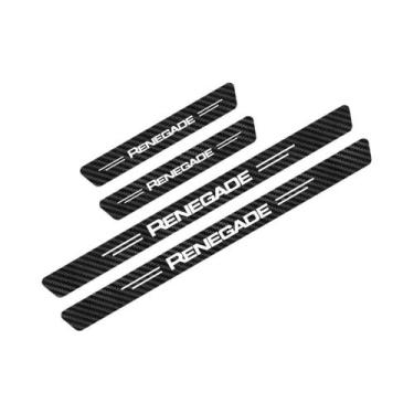 Imagem de Adesivo Para Soleira De Carro Jeep Renegade Patriot Wrangler Cherokee 