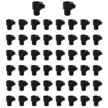 Imagem de ZZHXSM 50 peças M10 Grampos de cabo de alívio de tensão glândulas de cabo de alimentação preto ilhós para iluminação suspensa lustres de ramo lâmpada de teto
