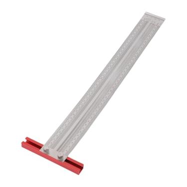 Imagem de Jiawu Régua de Marcação de 400 Mm, Desenho de Linhas de Mortise e Tenon, Régua de Orifício de Tipo T Alto Tipo T para Medição de Marcelagem