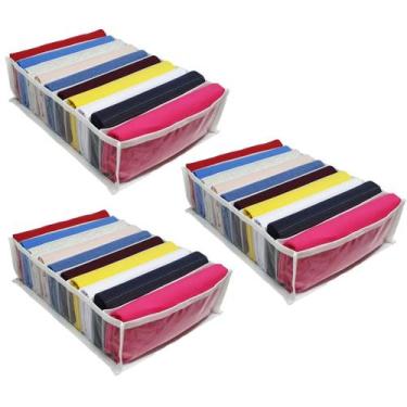 Imagem de Kit 3 Colmeia Organizador de Gaveta para Camiseta, Calça Legging, Pija