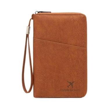 Imagem de Porta-passaporte Multifuncional Com Bloqueio RFID, Carteira Para Docum