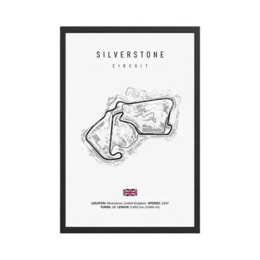 Imagem de Arte De Parede Vintage Em Lona HD Com Tema De Circuito De Fórmula 1 Im