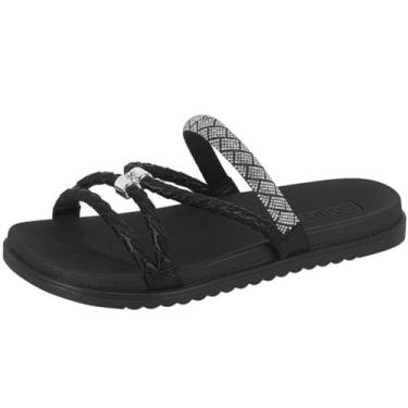 Imagem de Chinelo Feminino Flatform Conforto Tira Strass Beira Rio