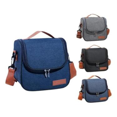 Imagem de Bolsa Térmica Lancheira Marmita Sacola Para Academia Trabalho Escola e Passeios Alça Removivel (Azul)