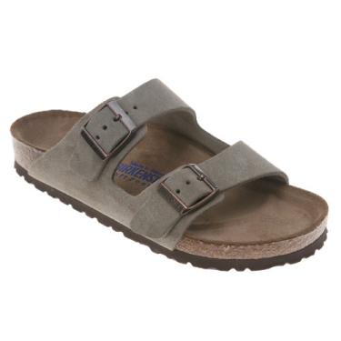Imagem de Birkenstock Sandália unissex Arizona Soft Footbed Taupe Suede - 10-10,5 B(M) EUA feminino/8-8,5 D D (M) EUA masculino