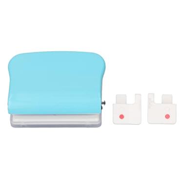 Imagem de Perfurador de Folhas Soltas Com 10 Furos, Máquina de Encadernação de Papel Portátil, Pasta Espiral A4 A5 A7, para Escola de Home Office Com Base Antiderrapante, Azul Claro