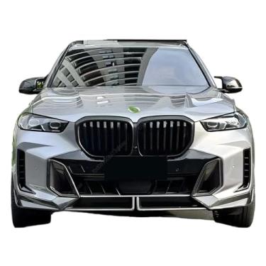 Imagem de Kit de carroceria difusor de para-choque dianteiro, 4 peças, spoiler, divisor de lábios, compatível com BMW X5 G05 M-Sport LCI 30d 40i 40d 50e M60i 2023-2024(Matte Black)