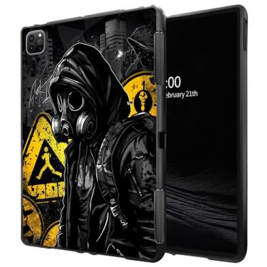 Imagem de Capa para iPad Pro 12.9 iPad 6ª geração/iPad 5ª geração/iPad 4ª geração (12,9 polegadas, modelo 2022/2021/2020) design fino de borracha TPU macia de TPU (poliuretano termoplástico) fosco, um homem com