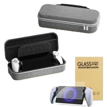 Imagem de Case Estojo Rígido Para PS5 Portal Bolsa + Pelicula Vidro - 123Games