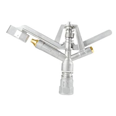 Imagem de WeiLaiKeQi Aspersor de impacto rotativo de entrada de 1" para jardim, resistente, alcance de 65 a 98 pés, multiuso, ajustável em 360°