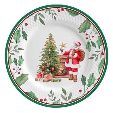 Imagem de Prato Sobremesa Azevinho Natalino Plus 1275-303 - Alleanza