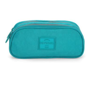 Imagem de Estojo Tecido UP4YOU Crinkle 2ZIPERES Verde - Tilibra