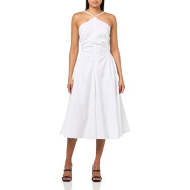 Imagem de Trina Turk Vestido midi de algodão feminino, Branco, 36