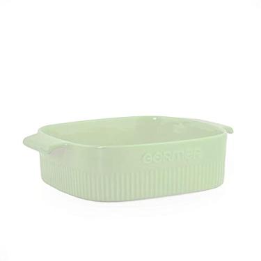 Imagem de Germer, Travessa quadrada em porcelana, modelo assar ou servir, refratária, 2000 ml, Verde
