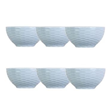 Imagem de Germer, Conjunto de bowl em porcelana, modelo Ondas, Ø 12,5 cm, 360 ml, 6 unidades, Azul