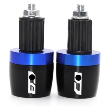 Imagem de Punhos de guidão de motocicleta, extremidades de barra, tampão compatível com CB125R CB150R CB190R CB250R CB300R CB400 CB500X CB500R (A-azul)