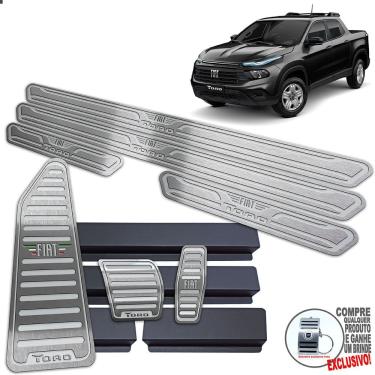 Imagem de Pedaleira Automático Soleira Descanso Prata Fiat Toro 2022 /