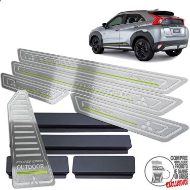 Imagem de Descanso + Soleira Eclipse Cross Outdoor Prata Baixo Relevo