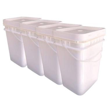 Imagem de Balde alça plast cuiabá retangular 20l 4 pçs