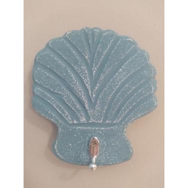 Imagem de Porta chave de concha - Presentes da Maré , azul marinho/ claro, verde