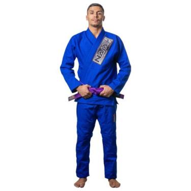 Imagem de Kimono Jiu Jitsu Adulto Trançado Reforçado Brave Navy Naja, A4